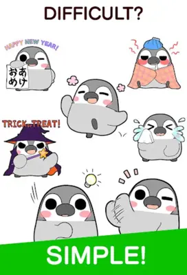 Pesoguin Stickers android App screenshot 1